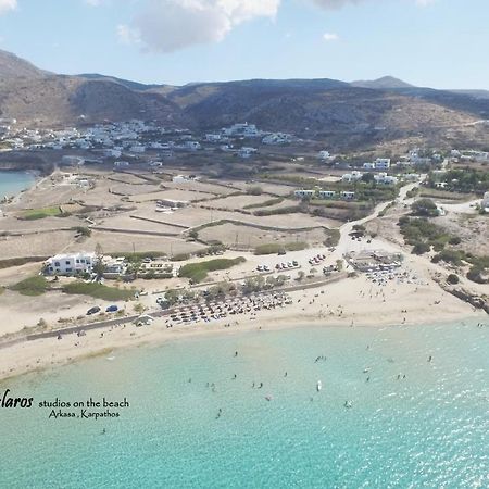 Glaros Luxury Studio On The Beach Apartamento Arkasa Exterior foto