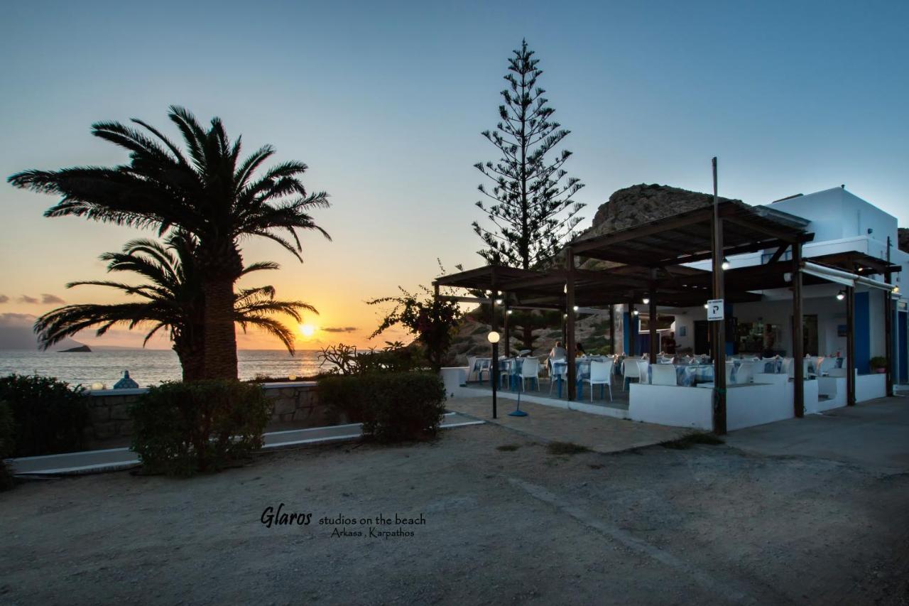 Glaros Luxury Studio On The Beach Apartamento Arkasa Exterior foto