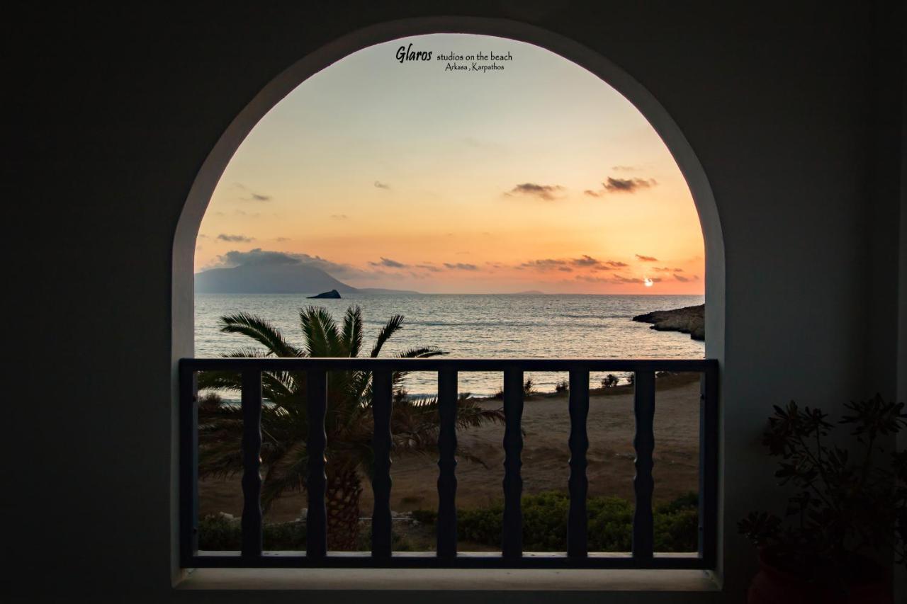 Glaros Luxury Studio On The Beach Apartamento Arkasa Exterior foto