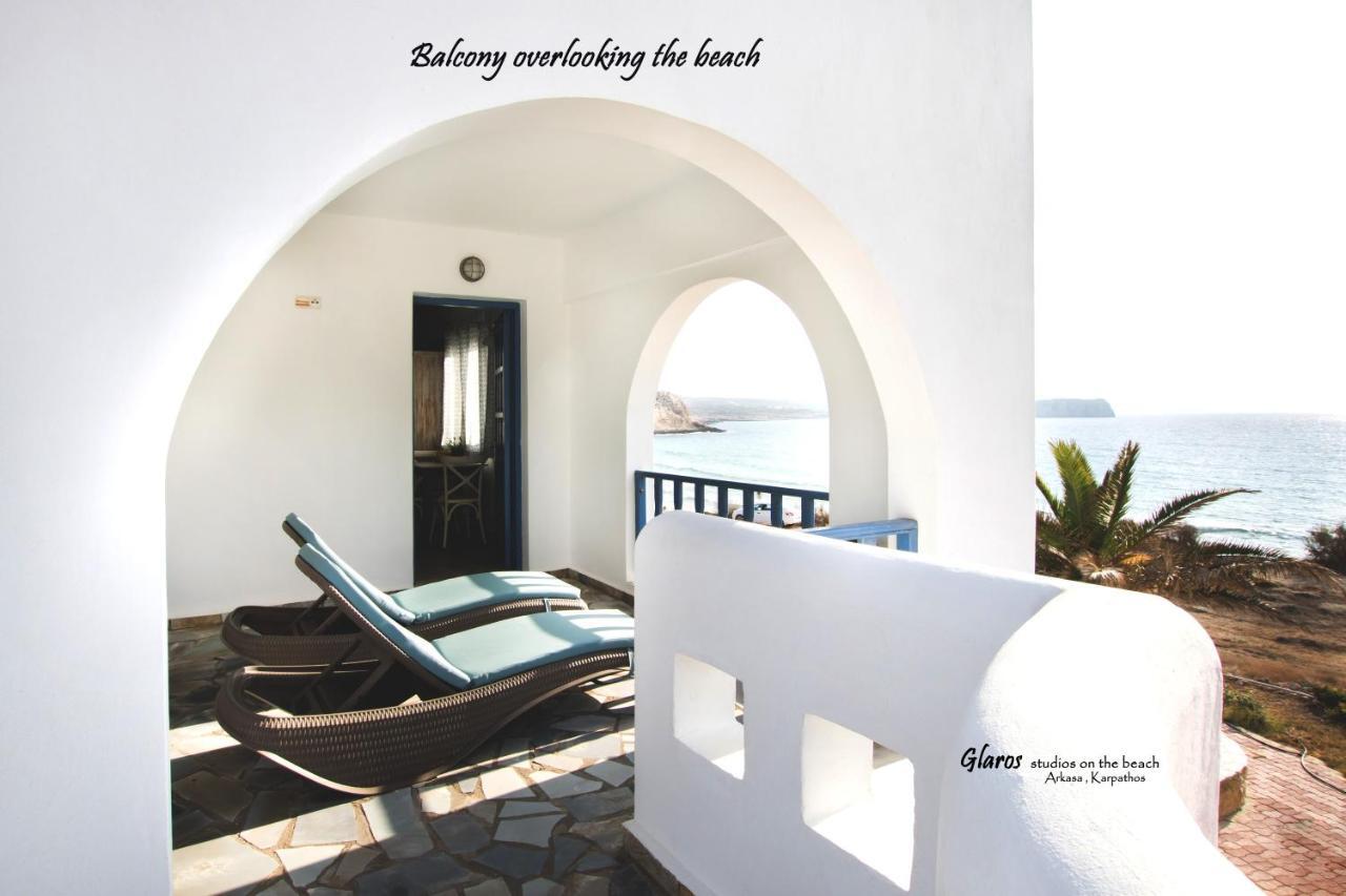 Glaros Luxury Studio On The Beach Apartamento Arkasa Exterior foto