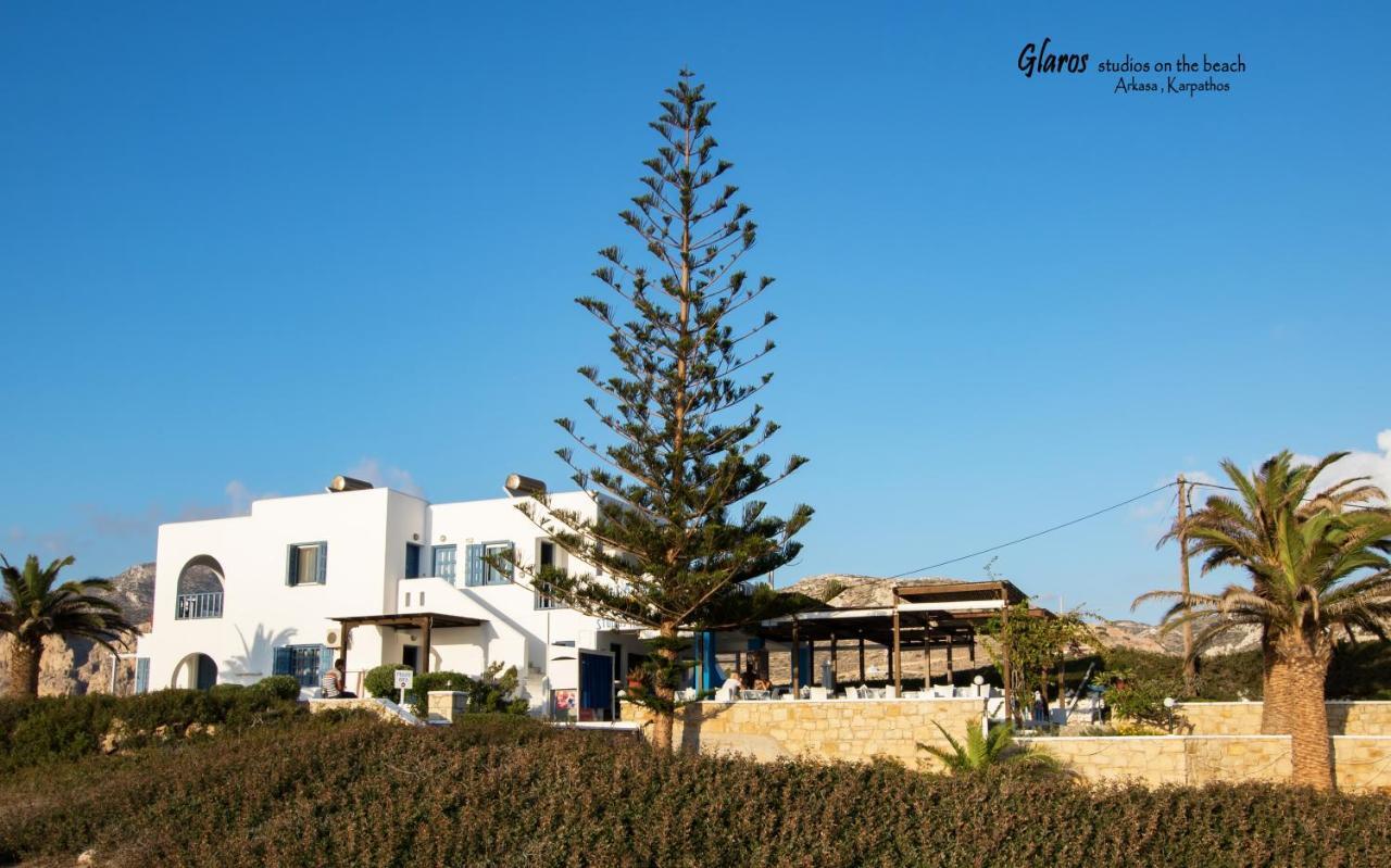 Glaros Luxury Studio On The Beach Apartamento Arkasa Exterior foto