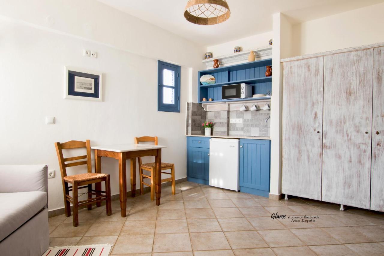 Glaros Luxury Studio On The Beach Apartamento Arkasa Exterior foto