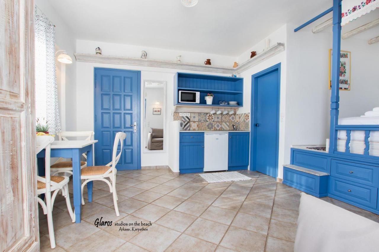 Glaros Luxury Studio On The Beach Apartamento Arkasa Exterior foto
