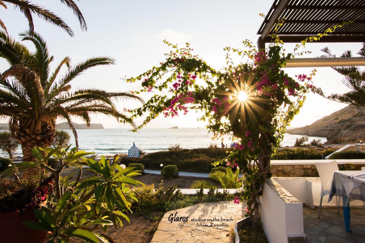 Glaros Luxury Studio On The Beach Apartamento Arkasa Exterior foto