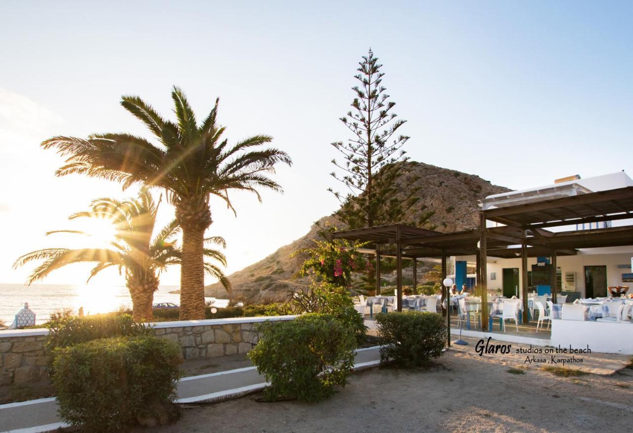 Glaros Luxury Studio On The Beach Apartamento Arkasa Exterior foto