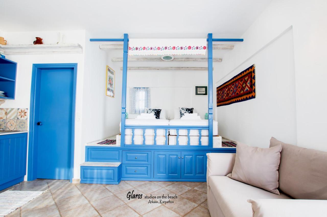 Glaros Luxury Studio On The Beach Apartamento Arkasa Exterior foto